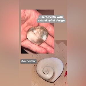 Heart Crystal with Spiral Design